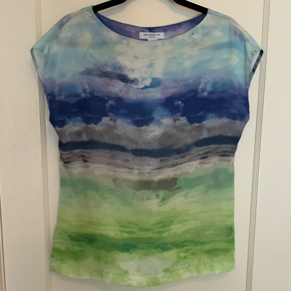 LIZ CLAIBORNE cap sleeve top, Sz Petite Small
